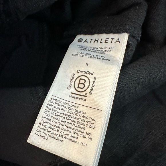 Athleta Cabo Linen 4" Short Black - Picture 5 of 7